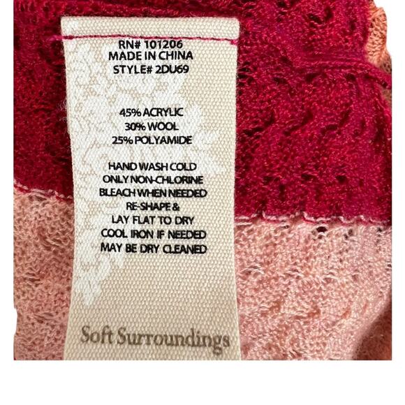 Soft Surroundings Wool Blend Abril Stripe Sweater Textured Pullover Top sweater - Picture 8 of 12